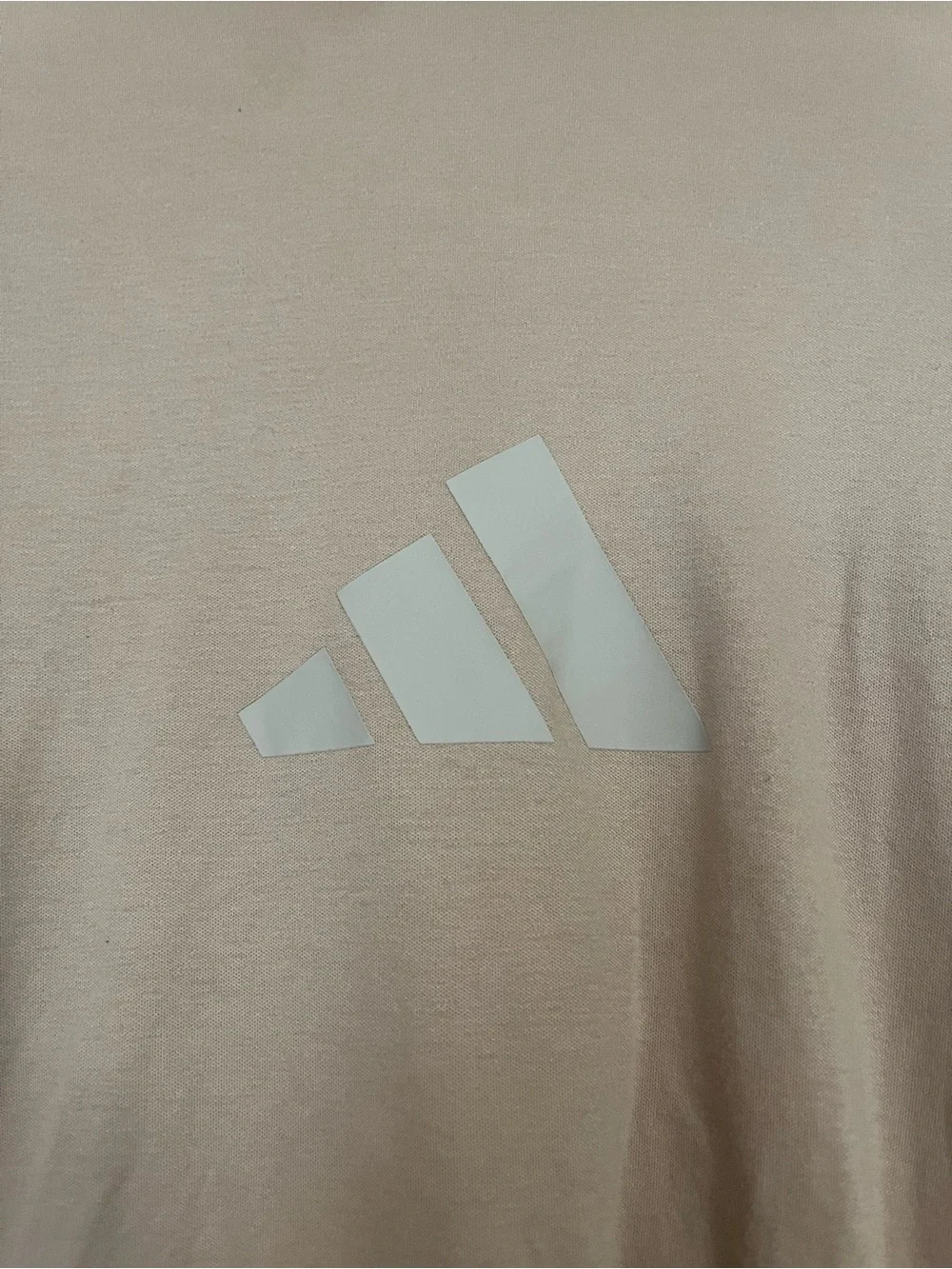 adidas Z.N.E. Tee Men's Athletic T-Shirt Beige Tan Crystal Linen Size small